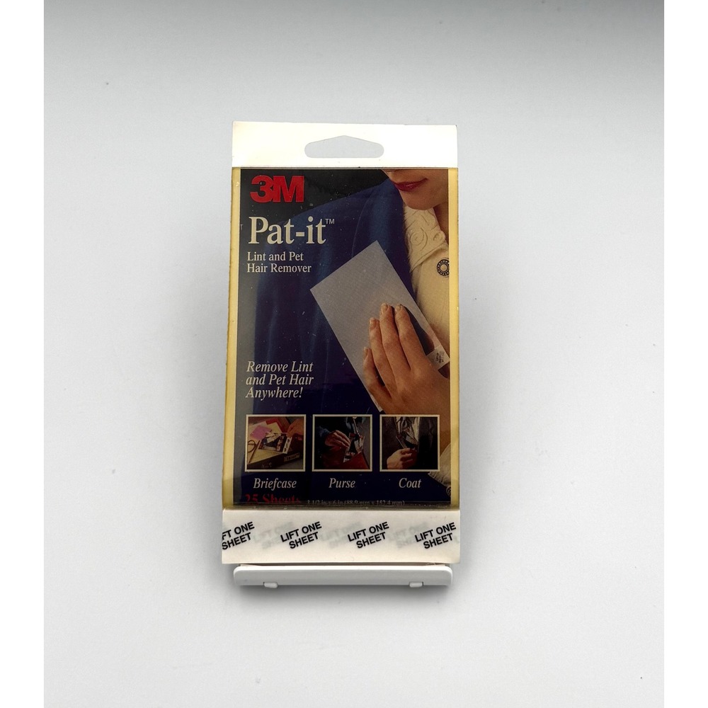 Vintage 3M Pat-it Pocket Lint & Pet Hair Remover Pack Complete Unused